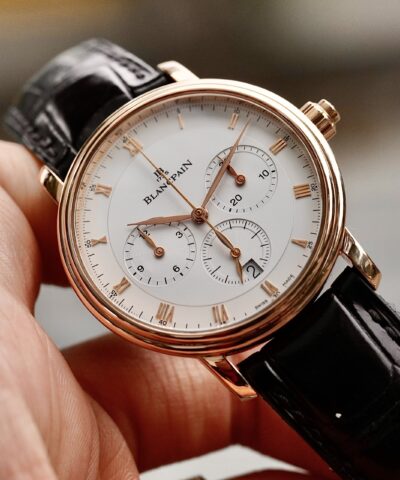 Đồng Hồ Blancpain Villeret Single Pusher Chronograph 6185-3642-55b Cũ