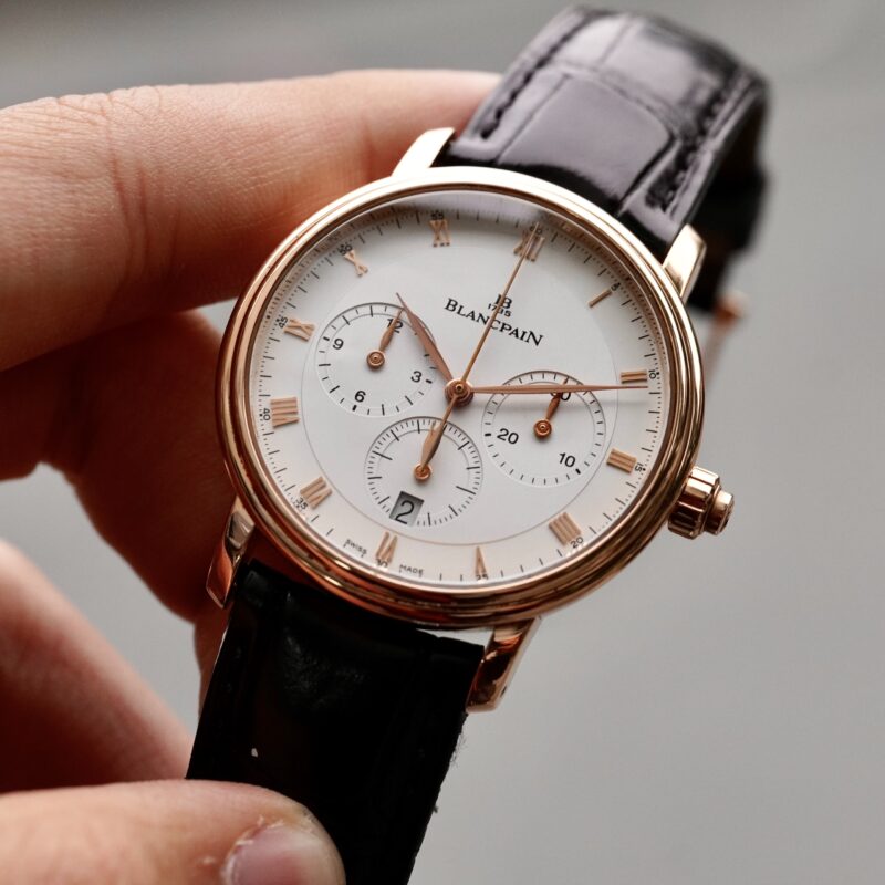 Đồng Hồ Blancpain Villeret Single Pusher Chronograph 6185-3642-55b Cũ