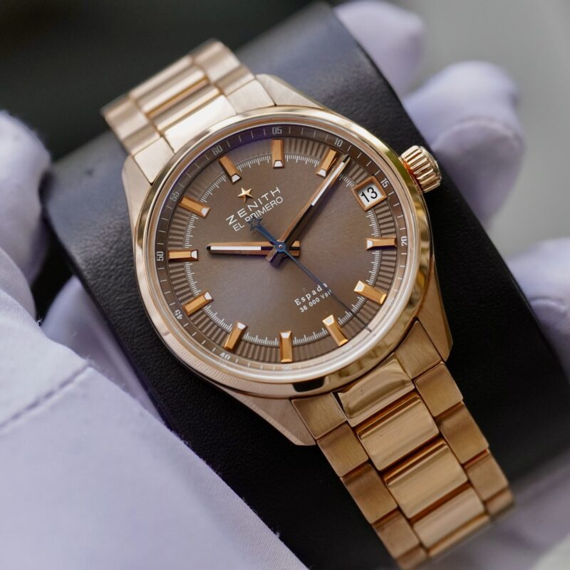 Đồng Hồ ZENITH El Primero Espada Brown Dial Rose-Gold Brushed  18.2170.4650/75.M2170 Cũ