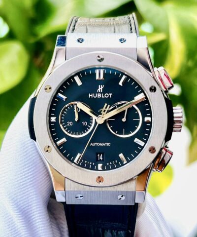 Đồng Hồ Hublot Classic Fusion Chronograph Titanium Black Dial  541.NX.1171.LR Cũ