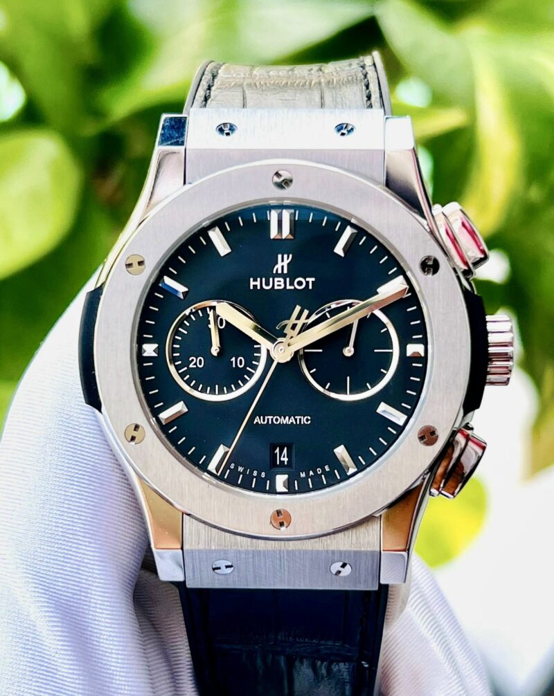 Đồng Hồ Hublot Classic Fusion Chronograph Titanium Black Dial  541.NX.1171.LR Cũ