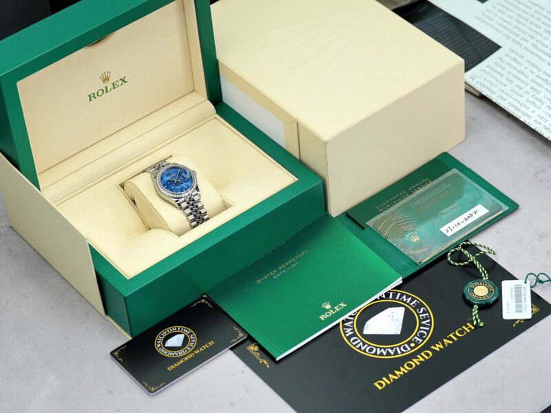 Đồng Hồ Rolex Datejust 31 278384RBR-0040 Blue Floral Cũ