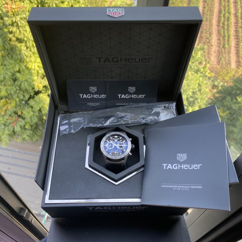 Đồng Hồ TAG Heuer - CAR5A8M.FT6166 Carrera Calibre Heuer 02T 45 Chronograph Tourbillon Sincere Cũ