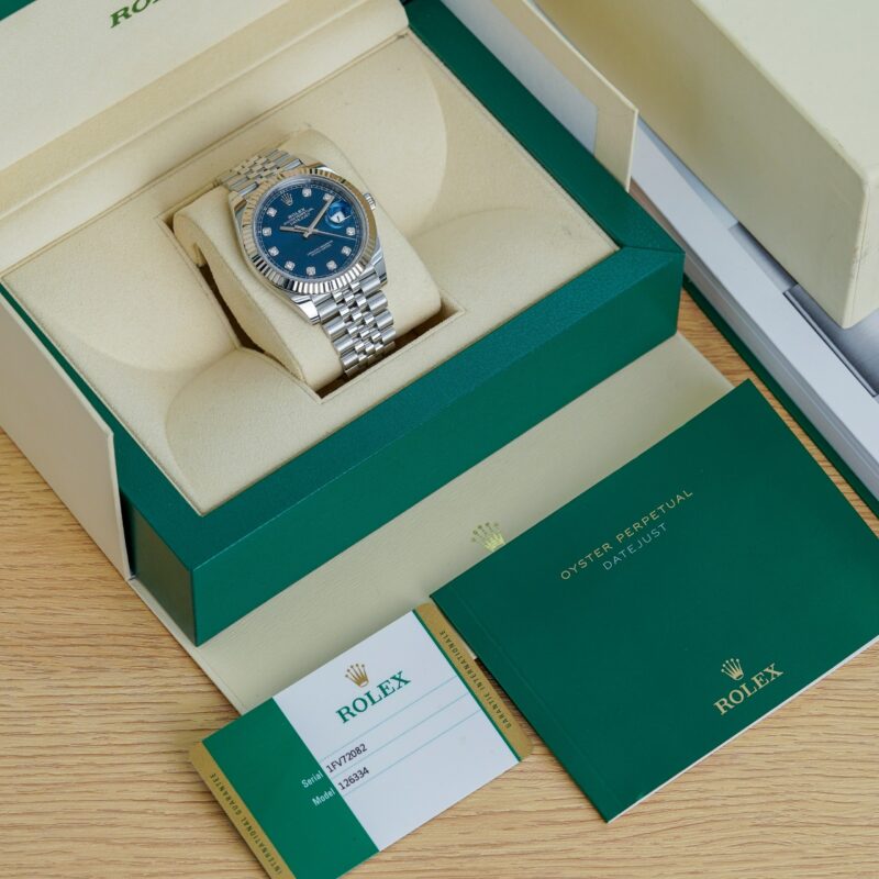 Đồng Hồ Rolex Datejust 126334 Mặt Số xanh Blue Cũ