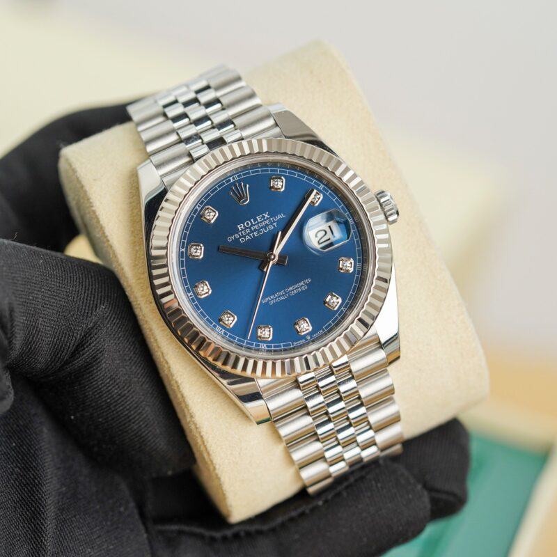 Đồng Hồ Rolex Datejust 126334 Mặt Số xanh Blue Cũ