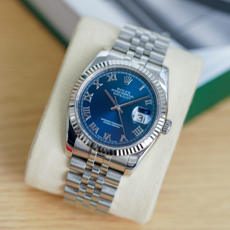 Đồng Hồ Rolex Datejust 116234 Blue Dial Roman Jubilee Cũ