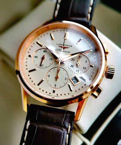 Đồng Hồ  Longines Heritage Column-Wheel Chronograph L2.749.8.72.2 18K Rose Gold Cũ