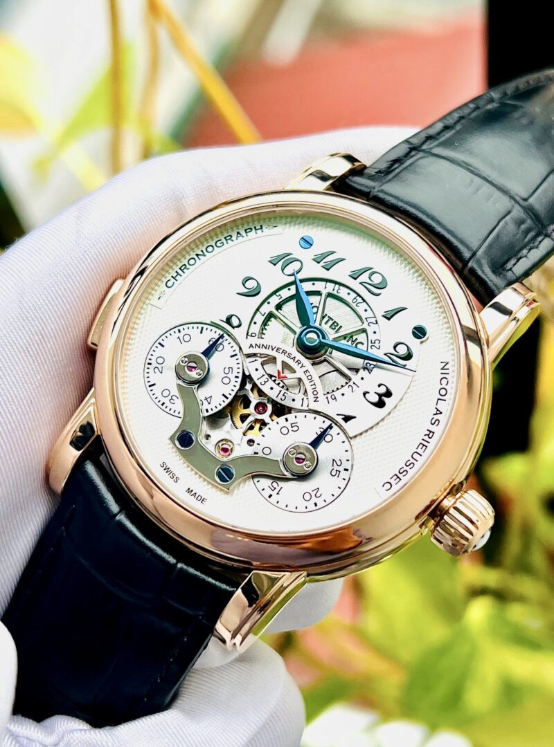 Đồng Hồ Montblanc Nicolas Rieussec Chronogrpah 18k 104705 Cũ