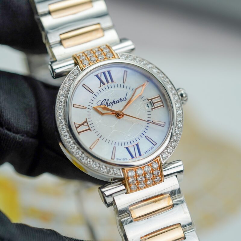 Đồng Hồ Chopard Imperiale Mother of Pearl Dial Steel and 18kt Rose Gold Ladies Watch Cũ