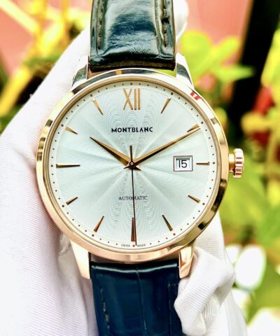 Đồng Hồ MontbIanc Heritage Red Gold 18k Guilloche 113705 Cũ