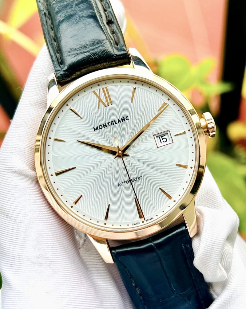 Đồng Hồ MontbIanc Heritage Red Gold 18k Guilloche 113705 Cũ