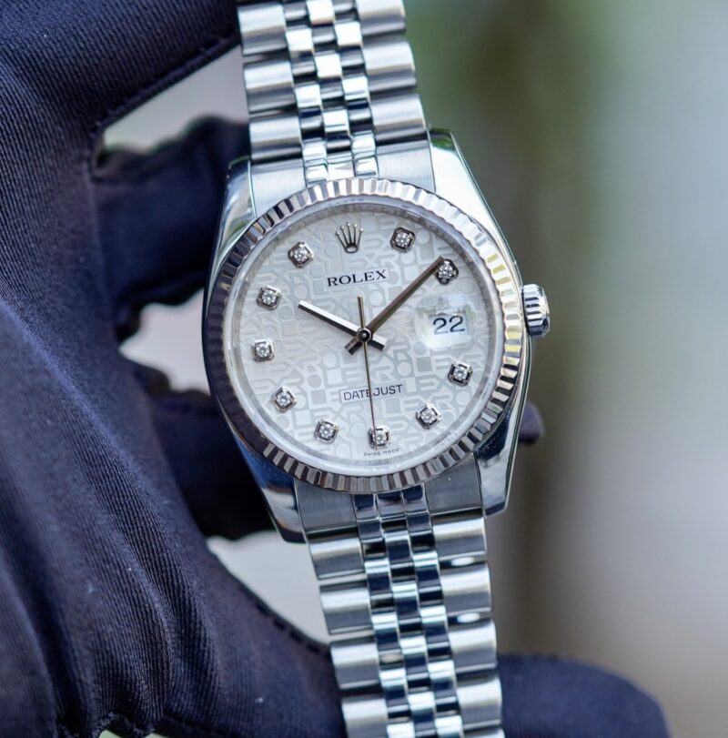 Đồng Hồ Rolex Date Just 116234 Vi Tính Cọc Kim Cũ