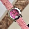 Đồng Hồ Chopard Happy Sport Diamond Ruby Heart Steel Pink Leather Ladies Watch Ref.278475 Cũ