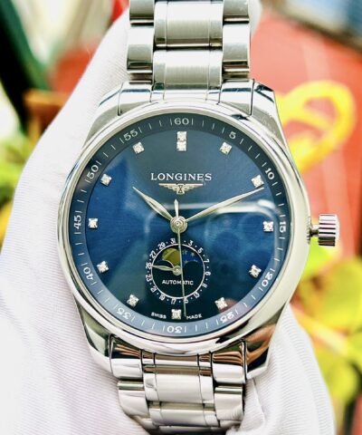 Đồng Hồ Longines Master Moonphase Diamond Blue 40mm L2.909.4.97.6 Cũ