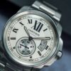 Đồng Hồ Cartier Calibre de Cartier Steel Silver Dial W7100015 Cũ