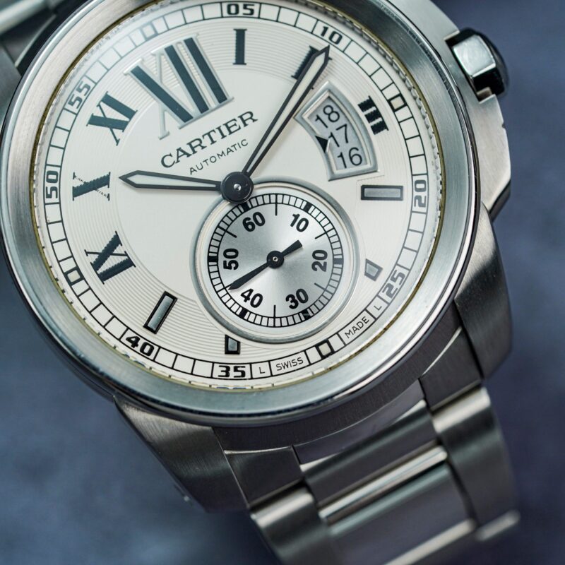 Đồng Hồ Cartier Calibre de Cartier Steel Silver Dial W7100015 Cũ