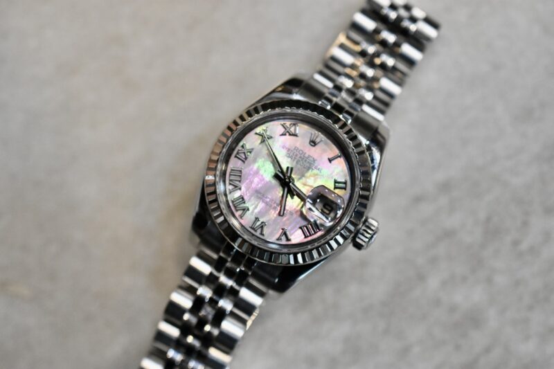 Rolex 179174 , black MOP roman 26mm , chỉ đồng hồ