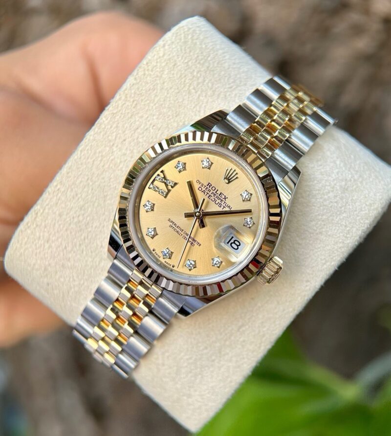 Đồng Hồ Rolex Datejust Lady 279173 Demi 18k Kim Sao Lấp Lánh Cũ