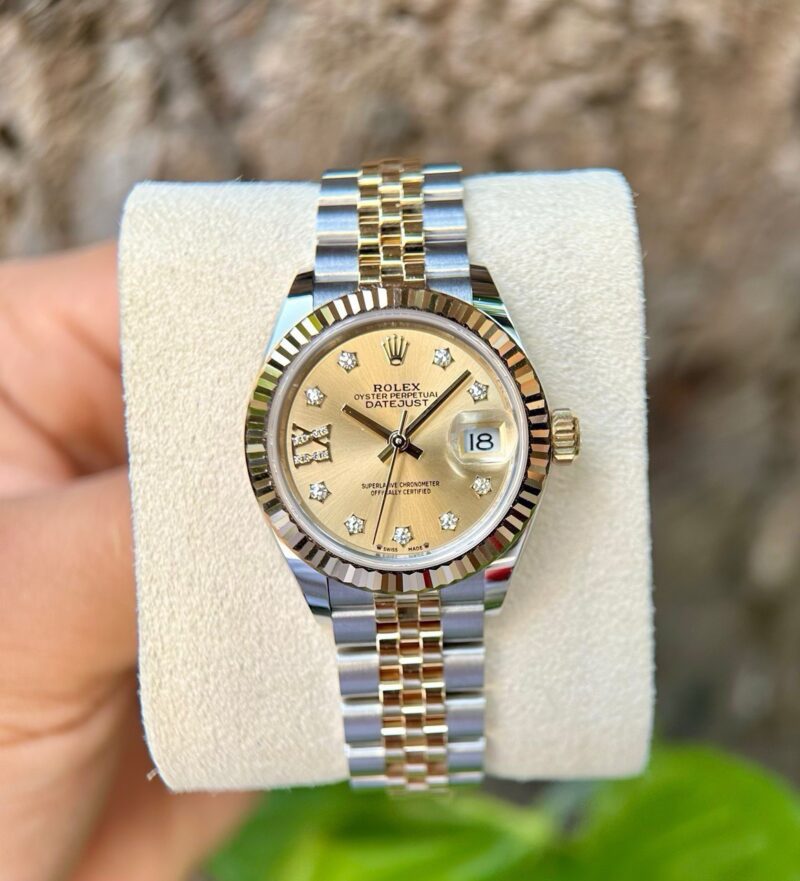 Đồng Hồ Rolex Datejust Lady 279173 Demi 18k Kim Sao Lấp Lánh Cũ