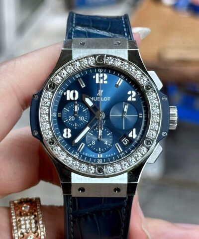 Đồng hồ Hublot Big Bang Steel Blue Diamonds 341.SX.7170.LR.1204 - Size 41mm.  - Tình trạng lướt đẹp,Fullbox 2020. 