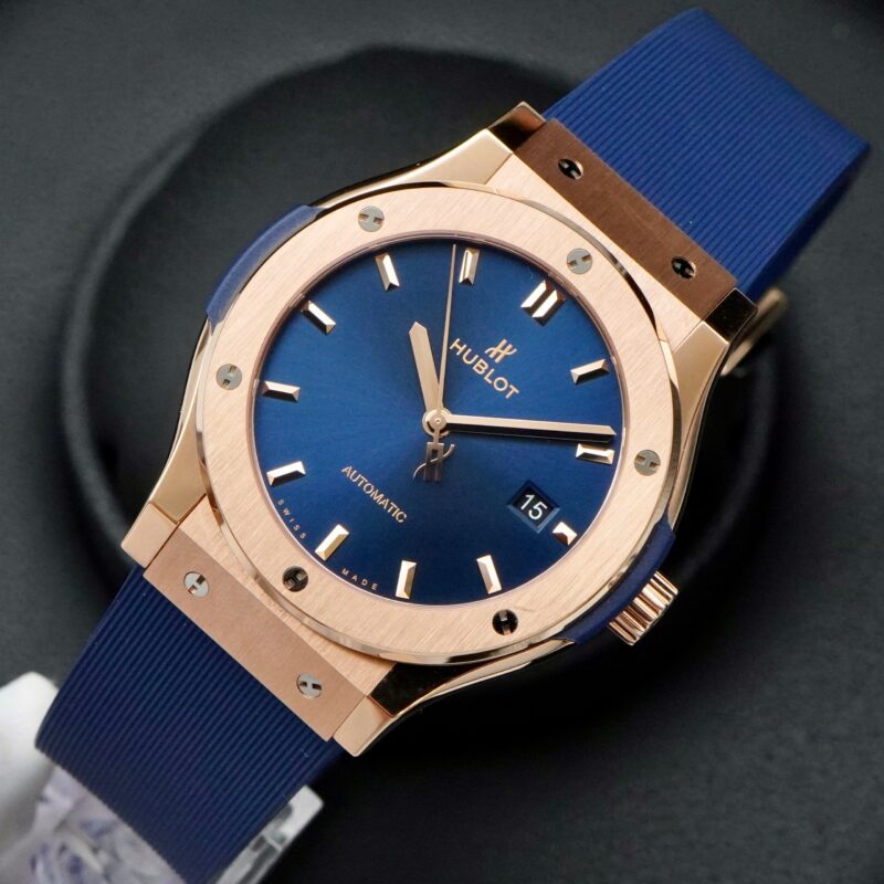 Hublot Classic Fusion 18k King Gold Blue 42mm 542.OX.7180.RX