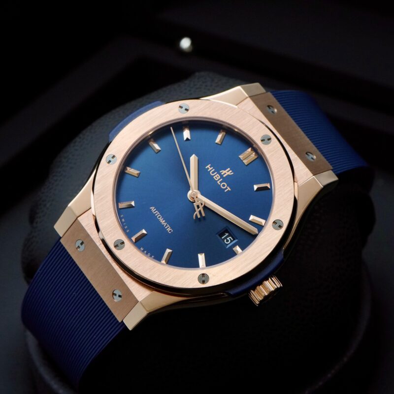 Hublot Classic Fusion 18k King Gold Blue 42mm 542.OX.7180.RX